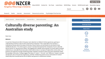 NZCER - Culturally Diverse Parenting
